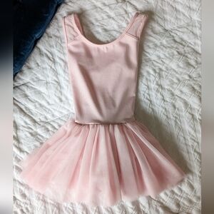 EUC Bloch 6x-7 Pink Tutu Leotard, Cross back